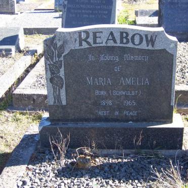 REABOW Maria Amelia nee SCHWULST 1898-1965