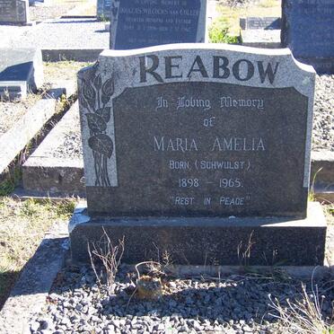 REABOW Maria Amelia nee SCHWULST 1898-1965