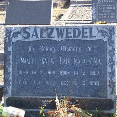 SALZWEDEL Emanuel Ernest 1908-1972 &amp; Paulina Alwina 1907-1959