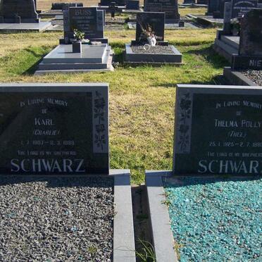 SCHWARZ Karl 1907-1989 &amp; Thelma Polly 1925-1980
