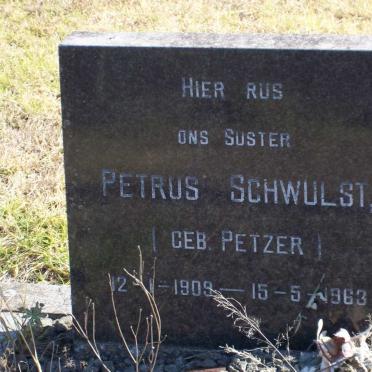 SCHWULST Petrus nee PETZER 1909-1963