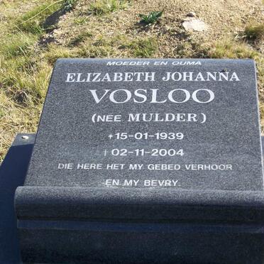 VOSLOO Elizabeth Johanna nee MULDER 1939-2004
