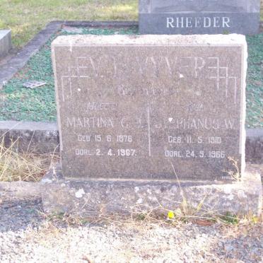VYVER Stephanus W. VAN DER 1910-1966 ::  VAN DER VYVER Martina C.J. 1876-1967