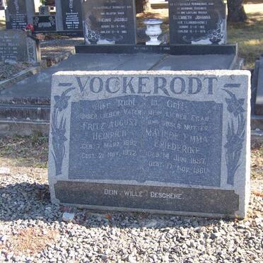 VOCKERODT Fritz August Heinrich 1892-1972 &amp; Matilde Emma Friederika 1887-1961