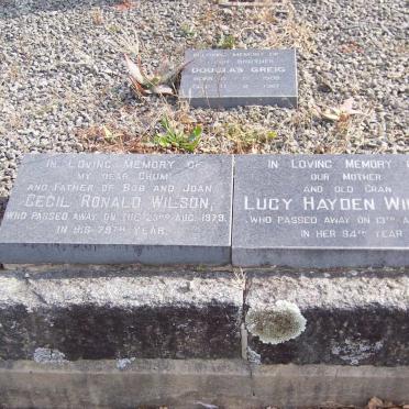 WILSON Cecil Ronald -1979 &amp; Lucy Hayden -1995 :: WILSON Douglas Greig 1909-1987