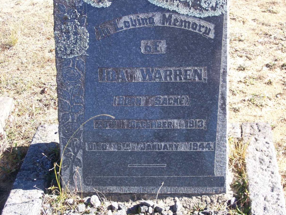 WARREN Ida nee SACKE 1913-1944