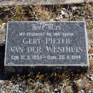 WESTHUIS Gert Pieter, van der 1895-1944