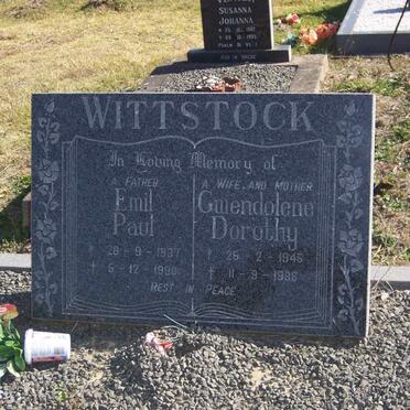 WITTSTOCK Emil Paul 1937-1990 &amp; Gwendoline Dorothy 1945-1988