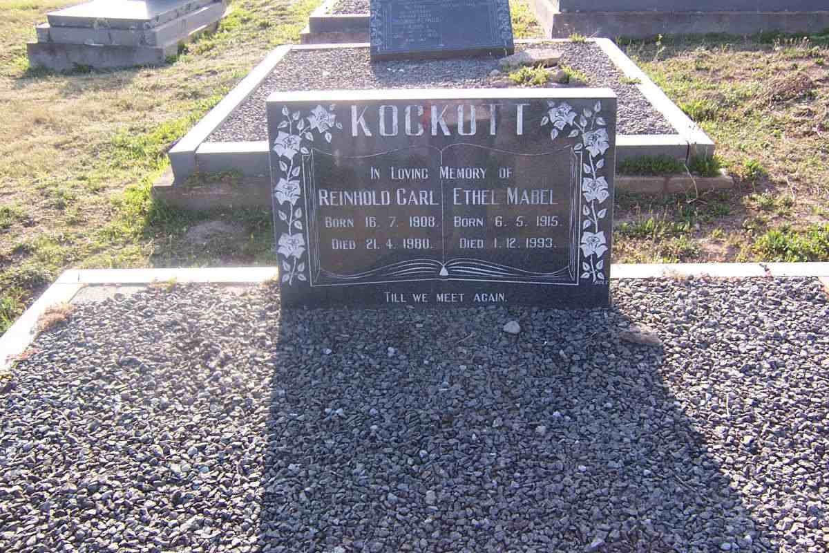 KOCKOTT Reinhold Carl 1908-1980 &amp; Ethel Mabel 1915-1993