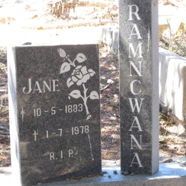 RAMNCWANA Jane 1883-1978