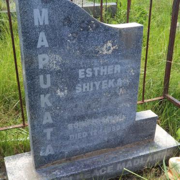 MAPUKATA Esther Shiyeka ?-1980