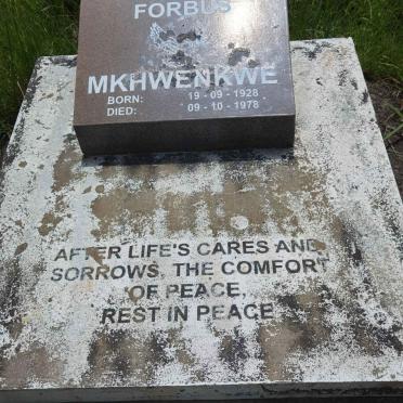 MKHWENKWE Similo Forbus 1928-1978