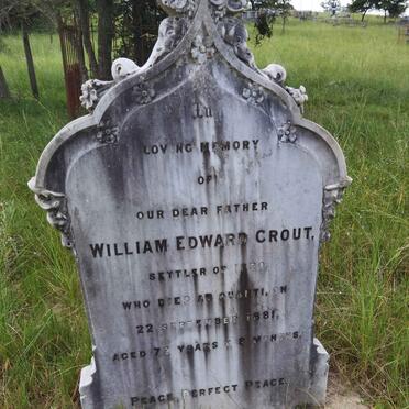 CROUT William Edward -1881
