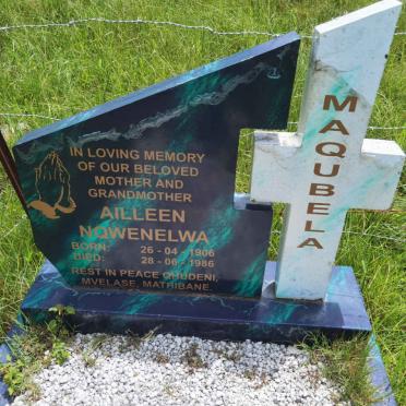 MAQUBELA Ailleen Nqwenelwa 1906-1986