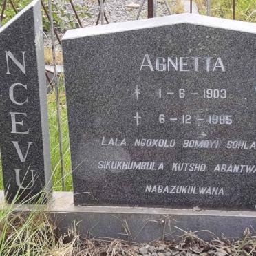 NCEVU Agnetta 1903-1985