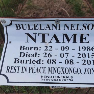 NTAME Bulelani Nelson 1986-2015