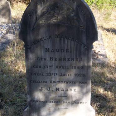 NAUDE Cornelia Margaretta nee BEHRENS 1860-1923