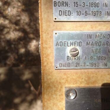 WEDEMANN Adelheid Margarethe nee WILL 1896-1982