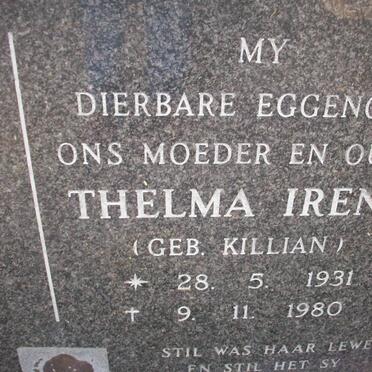 ALBERTS Gerhardus David 1926- &amp; Thelma Irene KILLIAN 1931-1980