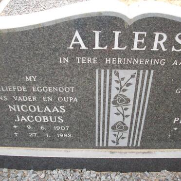 ALLERS Nicolaas Jacobus 1907-1982 &amp; Anna Philipina 1911-1986