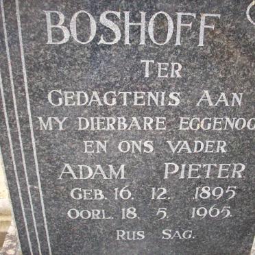BOSHOFF Adam Pieter 1895-1965