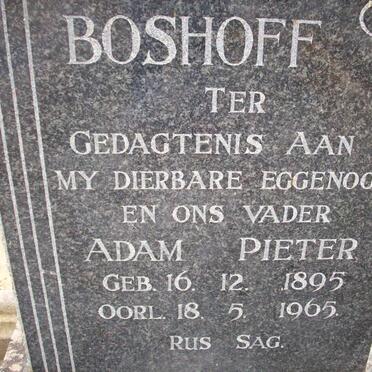 BOSHOFF Adam Pieter 1895-1965