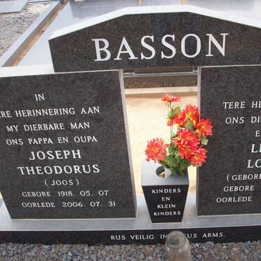 BASSON Joseph Theodorus 1918-2006 &amp; Lettie Louisa ROTHNER 1923-2008