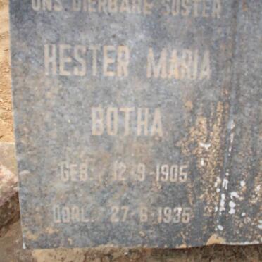 BOTHA Hester Maria 1905-1935