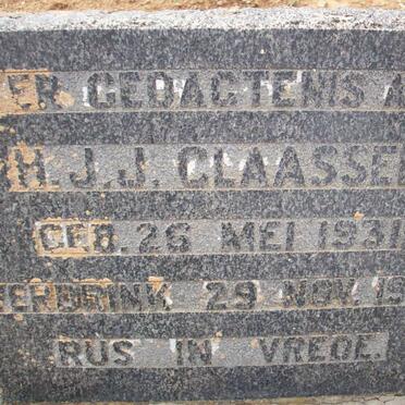 CLAASSEN H.J.J. 1931-1948