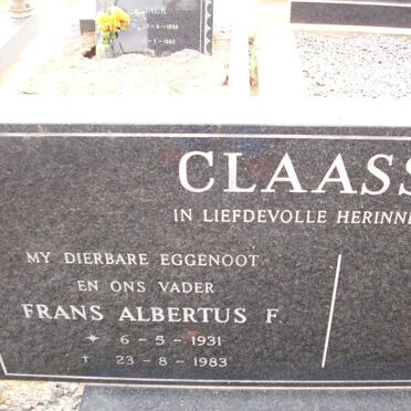 CLAASSEN Frans Albertus F. 1931-1983