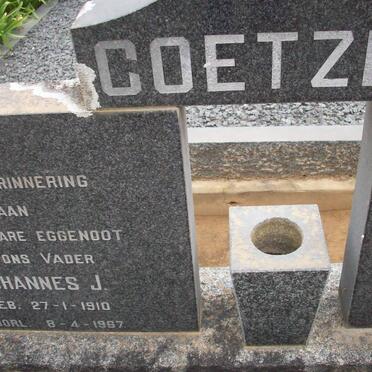 COETZEE Johannes J. 1910-1967 &amp; Maria Margaritha 1905-1990