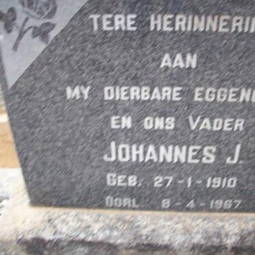 COETZEE Johannes J. 1910-1967