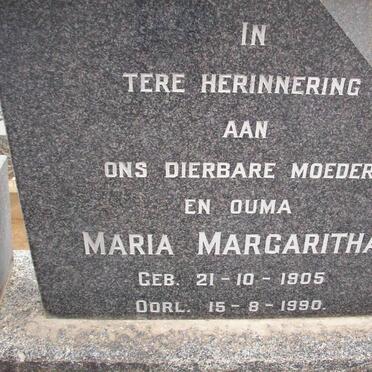 COETZEE Maria Margaritha 1905-1990