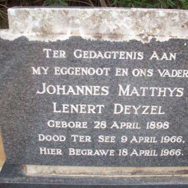DEYZEL Johannes Matthys Lenert 1898-1966