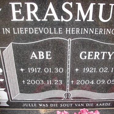 ERASMUS Abe 1917-2003 &amp; Gerty 1921-2004