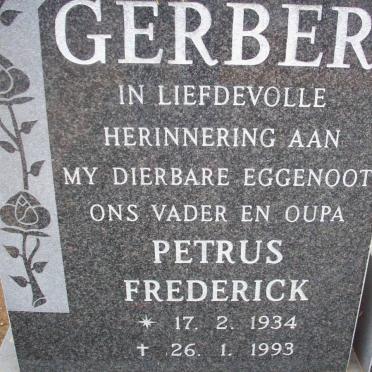 GERBER Petrus Frederick 1934-1993