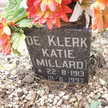 KLERK Matie, de nee MILLARD 1913-1997