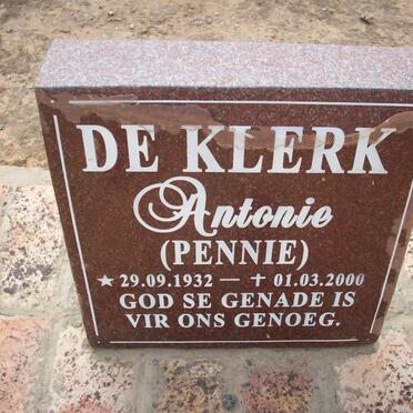 KLERK Antonie, de 1932-2000