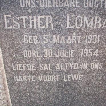 LOMBARD Esther 1931-1954