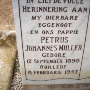 MULLER Petrus Johannes 1898-1957