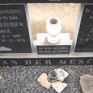MESCHT Johannes Frederick George, van der 1893-1979 &amp; Maria Elizabeth 1900-1979