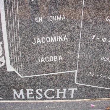 MESCHT Marthinus Johannes, van der 1922-1995 &amp; Jacomina Jacoba 1927-1996