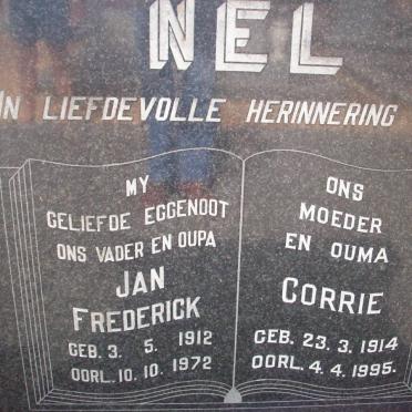 NEL Jan Frederick 1912-1972 &amp; Corrie 1914-1995
