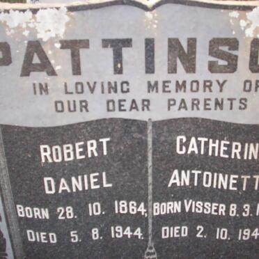 PATTINSON Robert Daniel 1864-1944 &amp; Catherine Antoinette VISSER 1864-1944