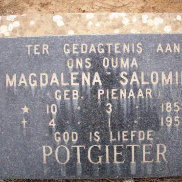 POTGIETER Magdalena Salomina nee PIENAAR 1859-1952