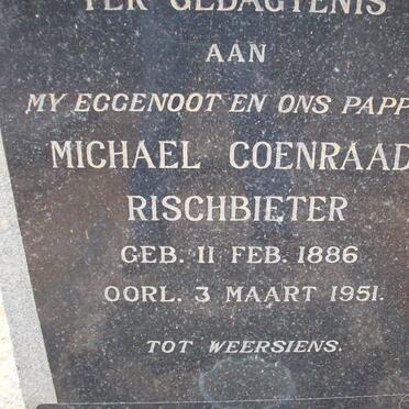 RISCHBIETER Michael Coenraad 1886-1951