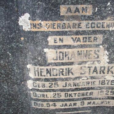 STARK Johannes Hendrik 1875-1929