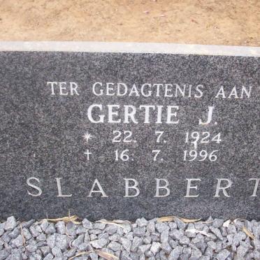 SLABBERT Gertie J. 1923-1996