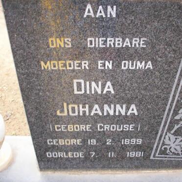 VUUREN Dina Johanna, Jansen van nee CROUSE 1899-1981