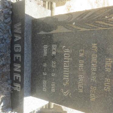 WAGENER Johannes S. 1918-1950